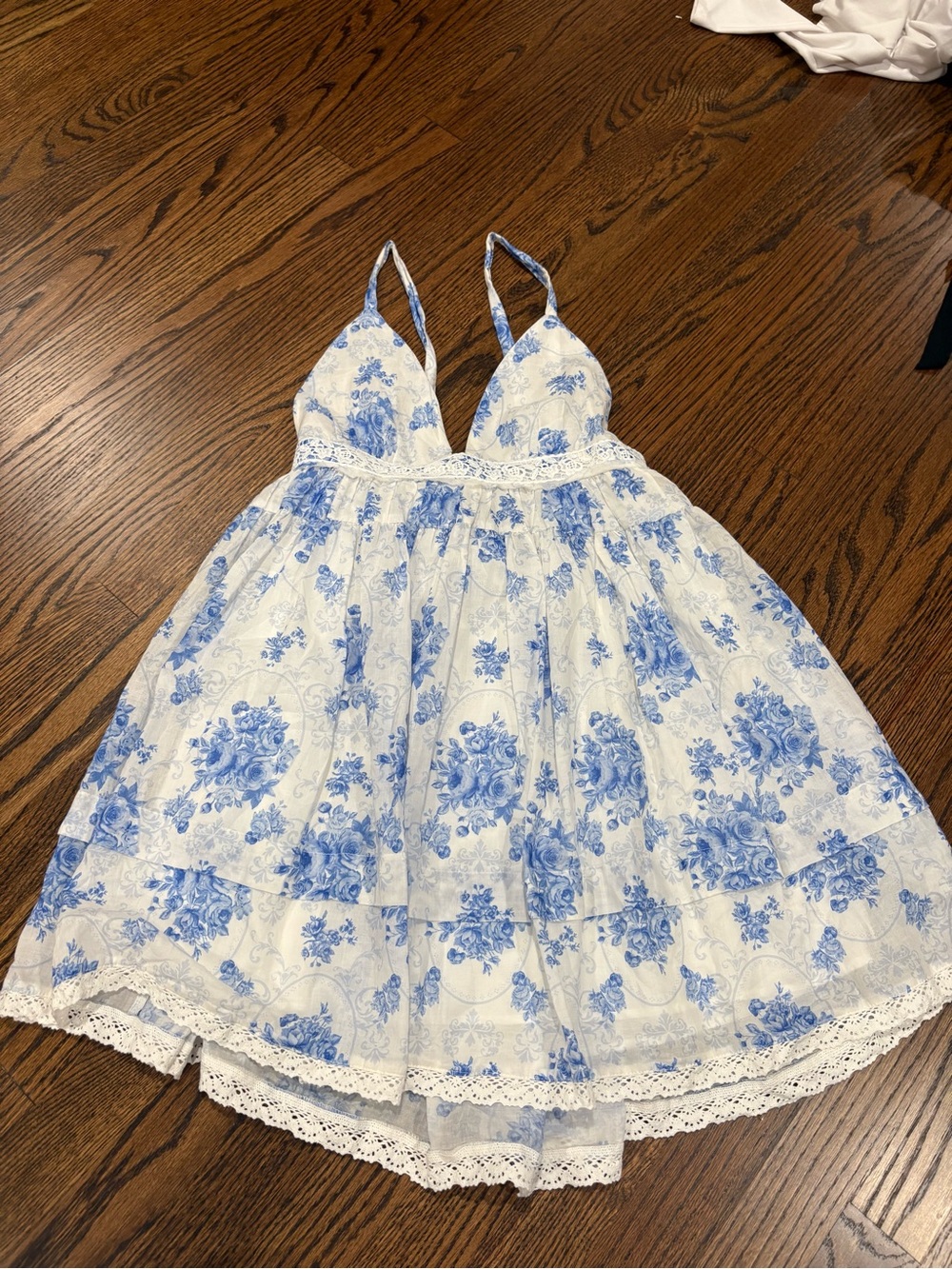 Blue floral dress
